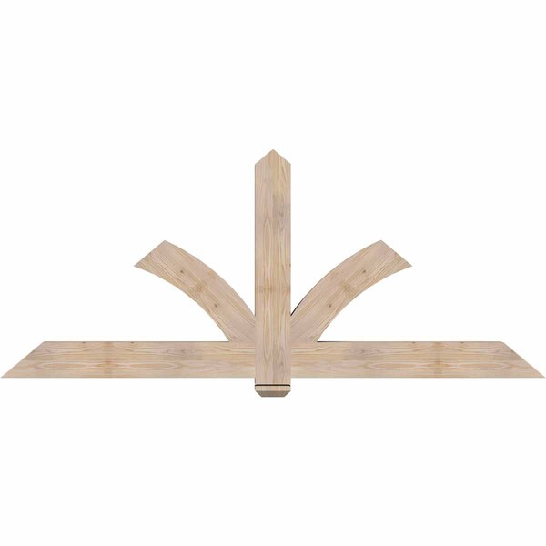 Ekena Millwork Redmond Smooth Timber Gable Bracket, Douglas Fir, 84"W x 35"H x 3 1/2"D x 5 1/2"F, 10/12 Pitch GBW084X35X0406RED00SDF - main